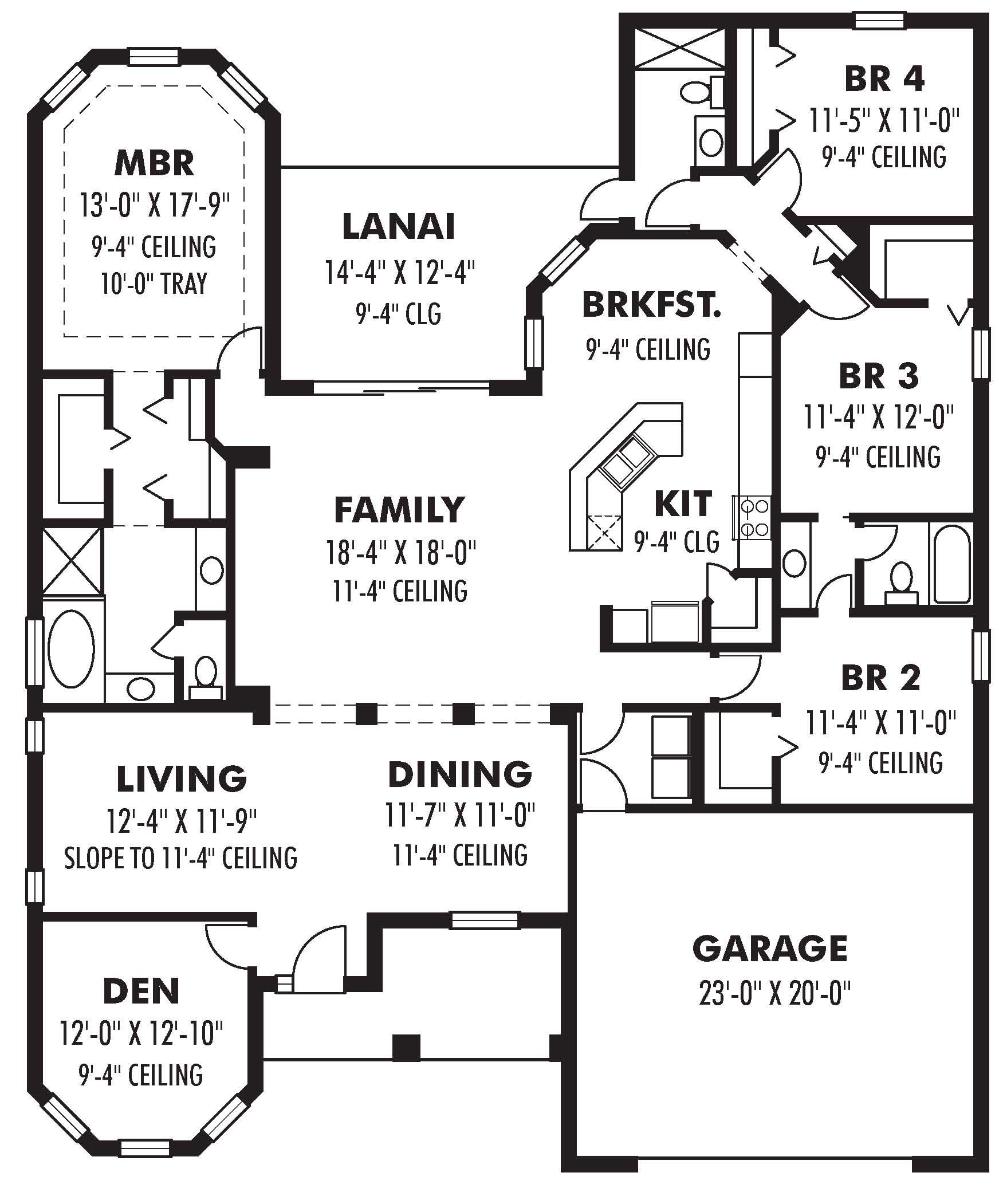 Floor Plan First Story of Mediterranean Plan #159-1099