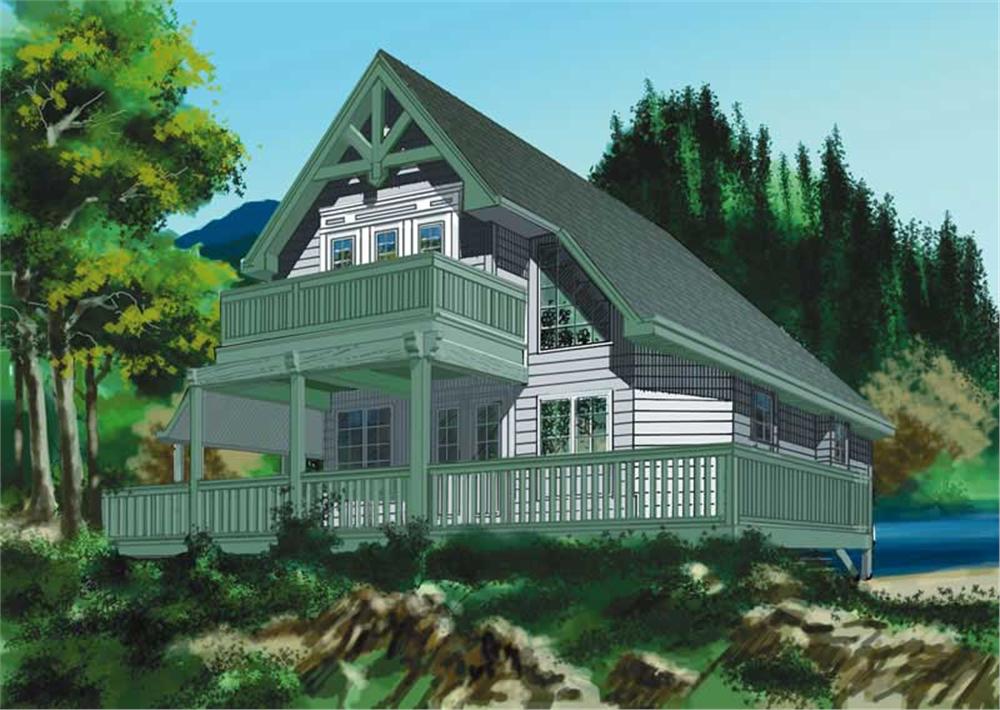 Front view of this 2-Bedroom, 1154 Sq Ft Plan - 160-1007