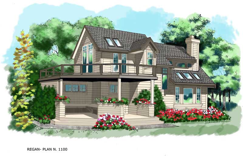 Front View of this 3-Bedroom, 1235 Sq Ft Plan - 160-1009