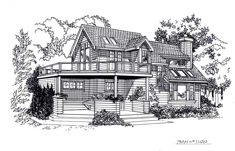 Front view of this 3-Bedroom, 1235 Sq Ft Plan - 160-1009