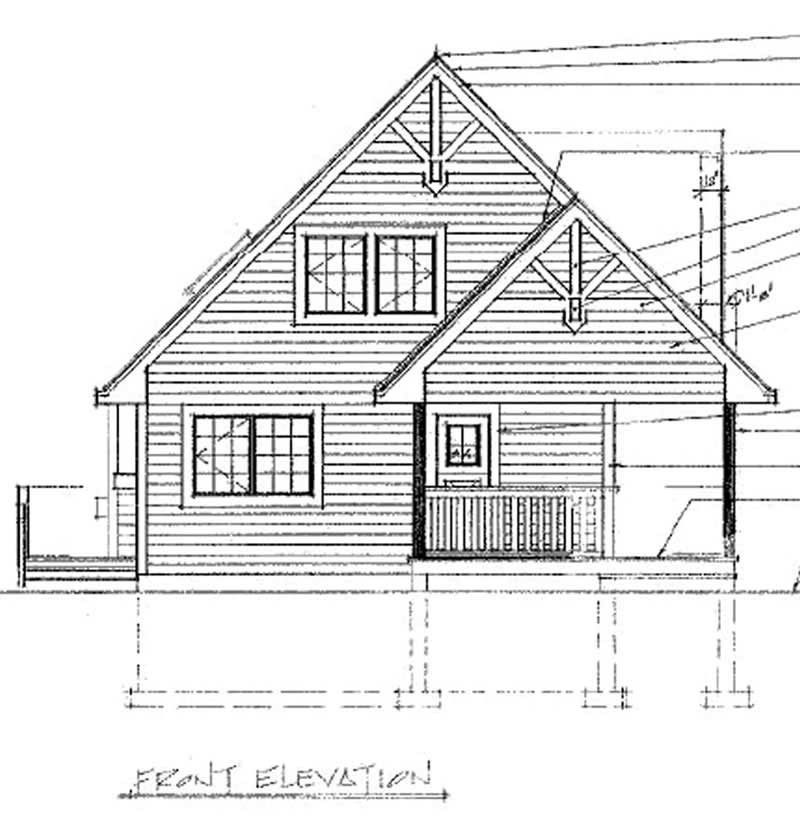 Home Plan Front Elevation of this 3-Bedroom,1370 Sq Ft Plan -160-1015