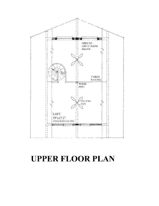 Floor Plan Second Story of Cape Cod Plan #160-1017
