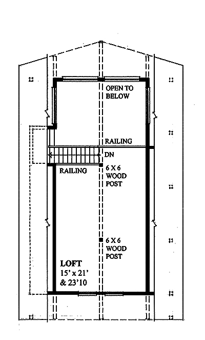 Floor Plan Second Story of Contemporary Plan #160-1027