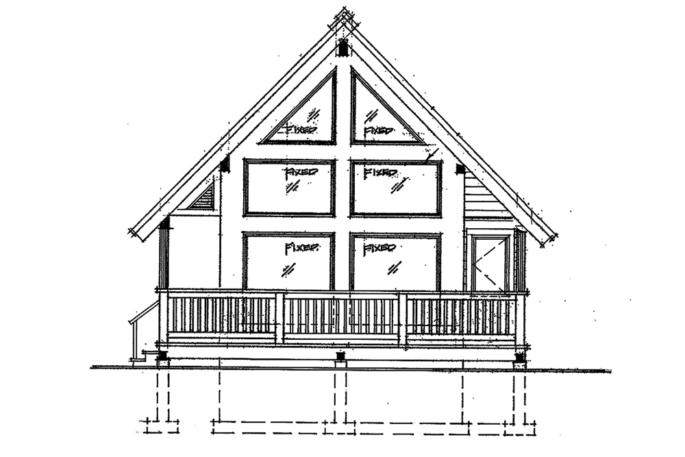 Home Plan Front Elevation of this 1-Bedroom,1062 Sq Ft Plan -160-1027