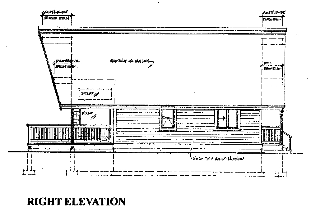 Home Plan Right Elevation of this 1-Bedroom,1062 Sq Ft Plan -160-1027