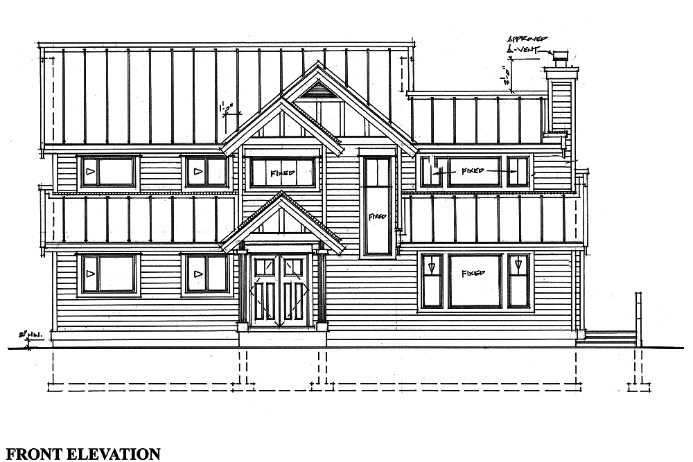 Home Plan Front Elevation of this 3-Bedroom,1668 Sq Ft Plan -160-1030