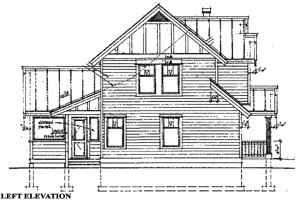 Home Plan Left Elevation of this 3-Bedroom,1668 Sq Ft Plan -160-1030