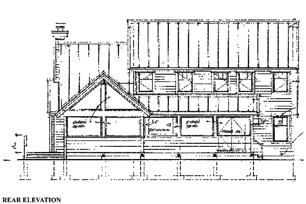 Home Plan Rear Elevation of this 3-Bedroom,1668 Sq Ft Plan -160-1030