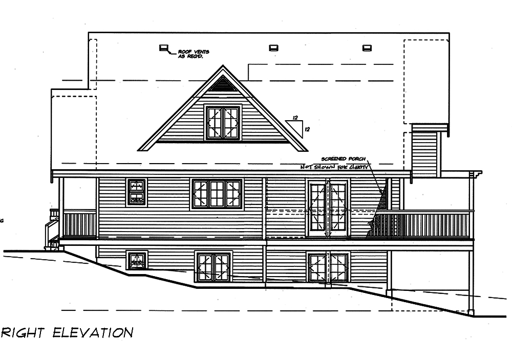 Home Plan Right Elevation of this 5-Bedroom,1674 Sq Ft Plan -160-1031