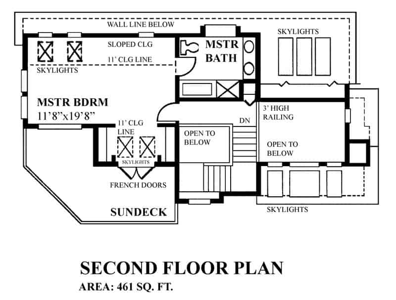 Upper Level of Vacation Homes Plan #160-1038