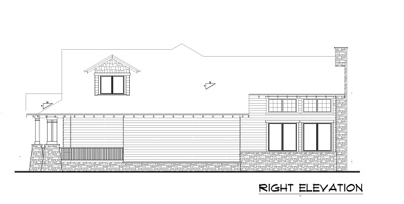 Home Plan Right Elevation of this 4-Bedroom,3339 Sq Ft Plan -161-1001