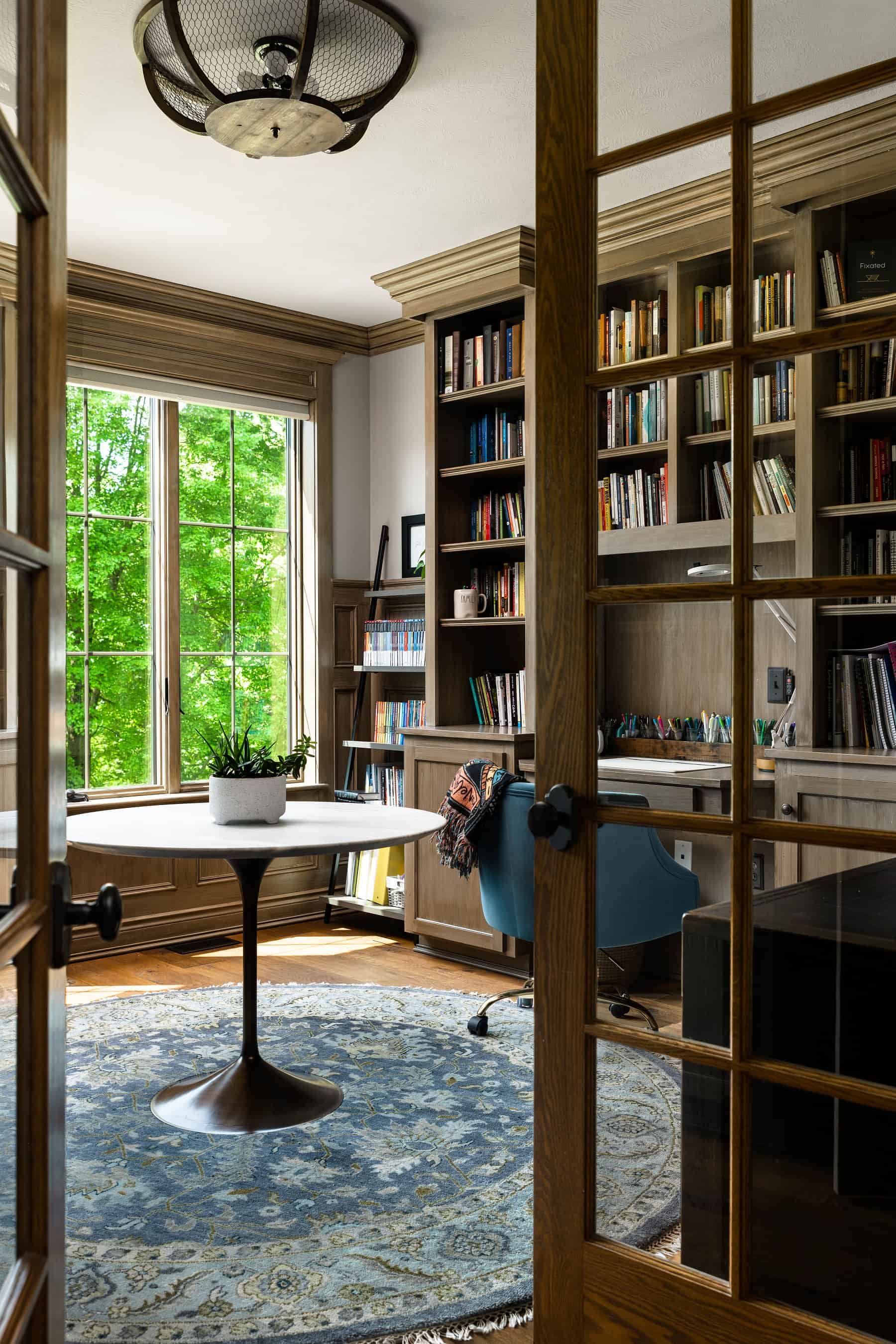 Home Office: Library of this 5-Bedroom,5164 Sq Ft Plan -161-1003