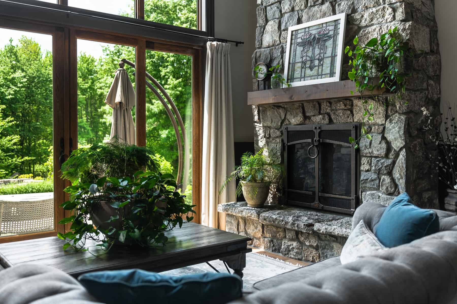 Great Room: Fireplace of this 5-Bedroom,5164 Sq Ft Plan -161-1003