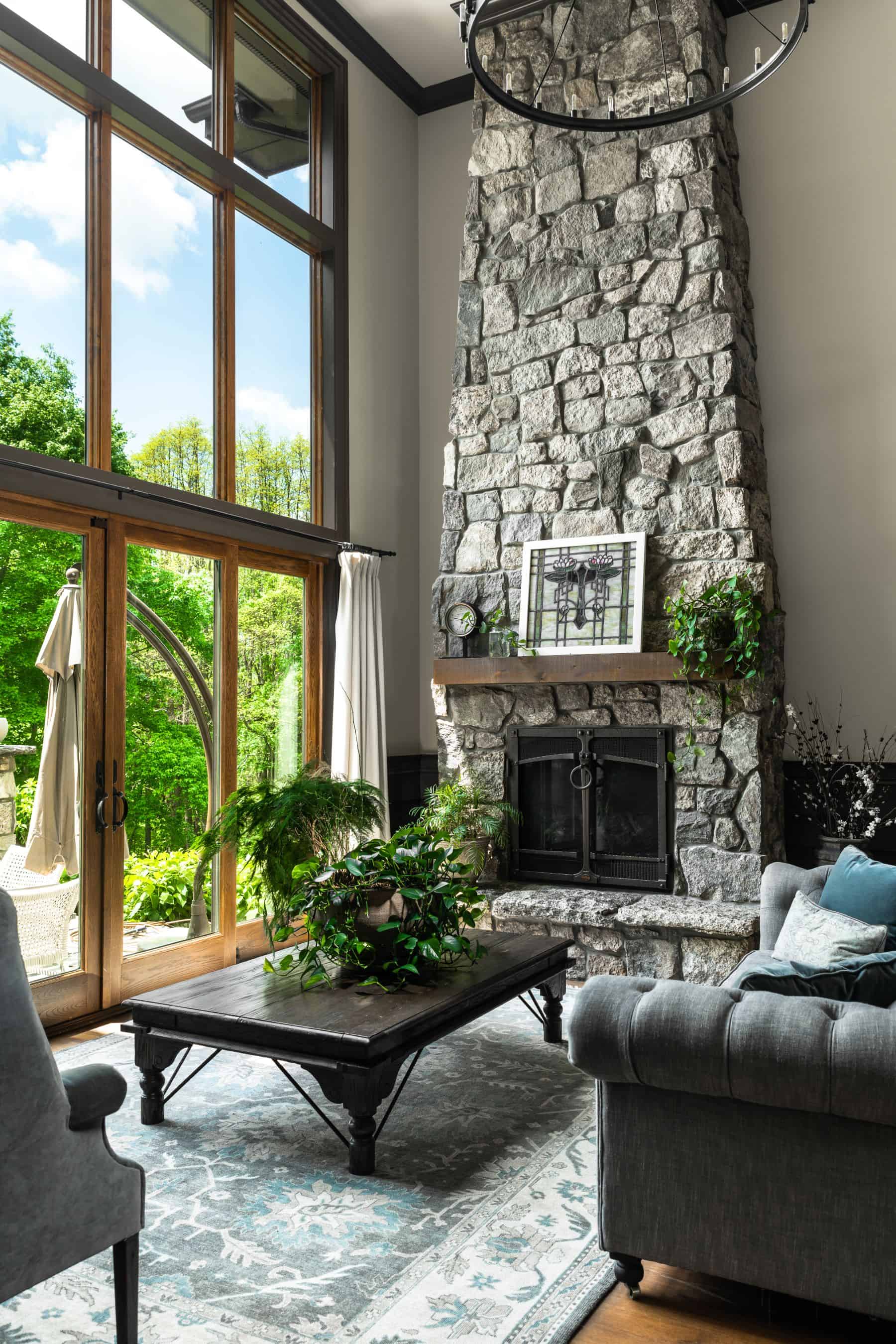 Great Room: Fireplace of this 5-Bedroom,5164 Sq Ft Plan -161-1003