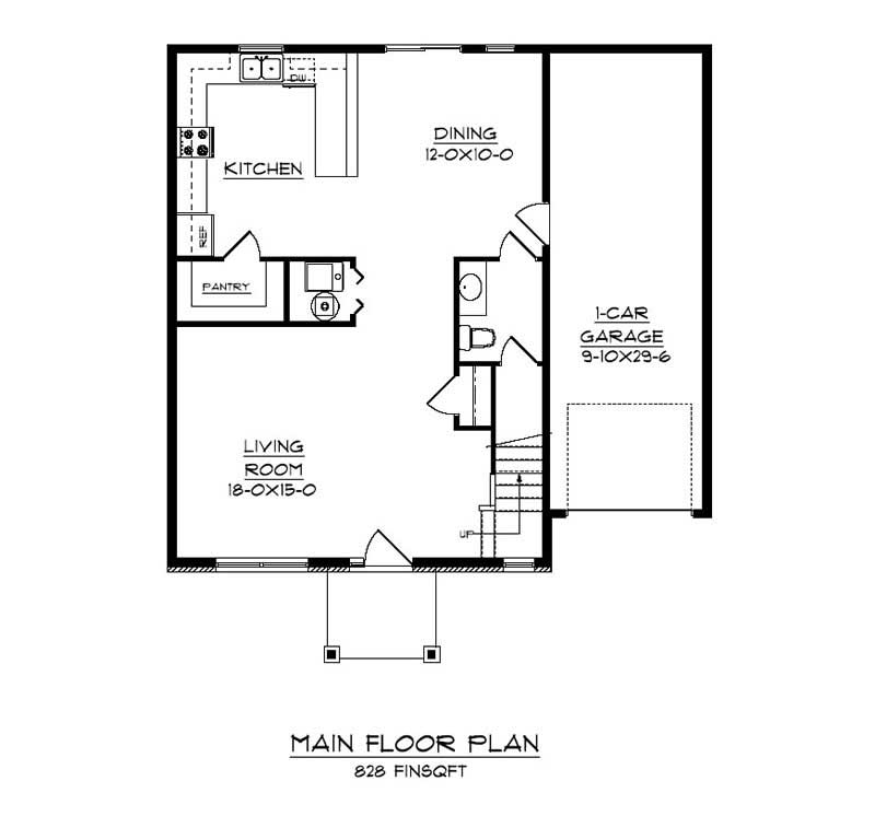 Floor Plan First Story of Traditional Plan #161-1006