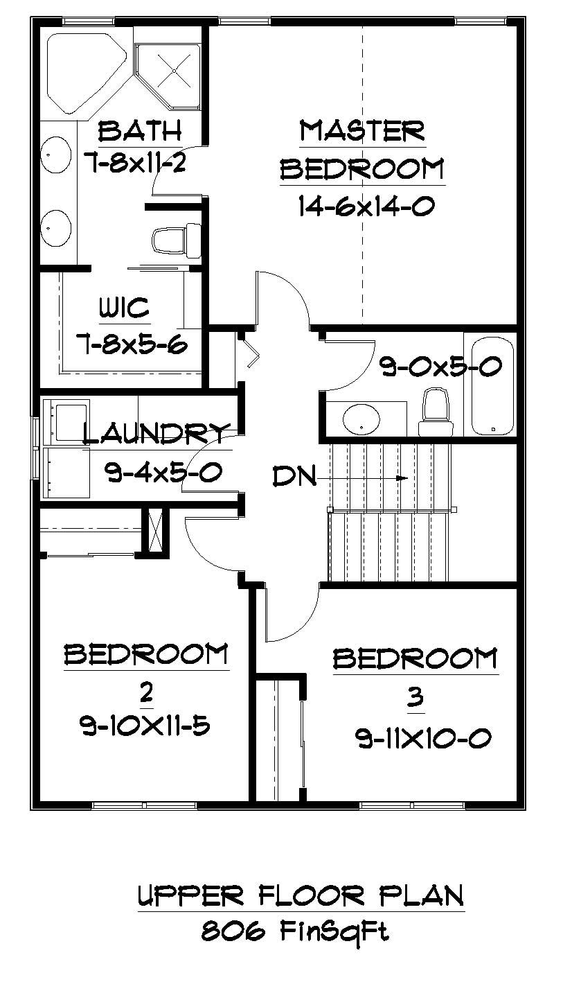 Upper Level of Country Plan #161-1008