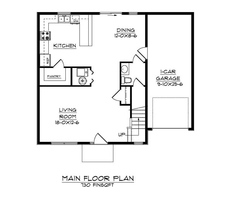 Floor Plan First Story of Craftsman Plan #161-1015