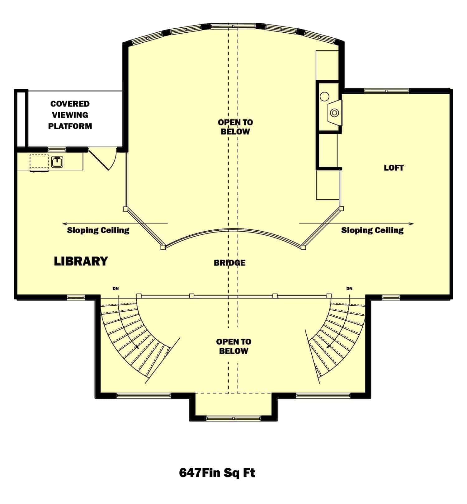 Upper Level of Craftsman Plan #161-1017