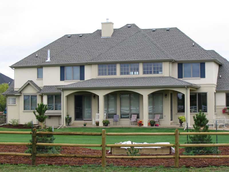 Home Plan Rear Elevation of this 4-Bedroom,3965 Sq Ft Plan -161-1020