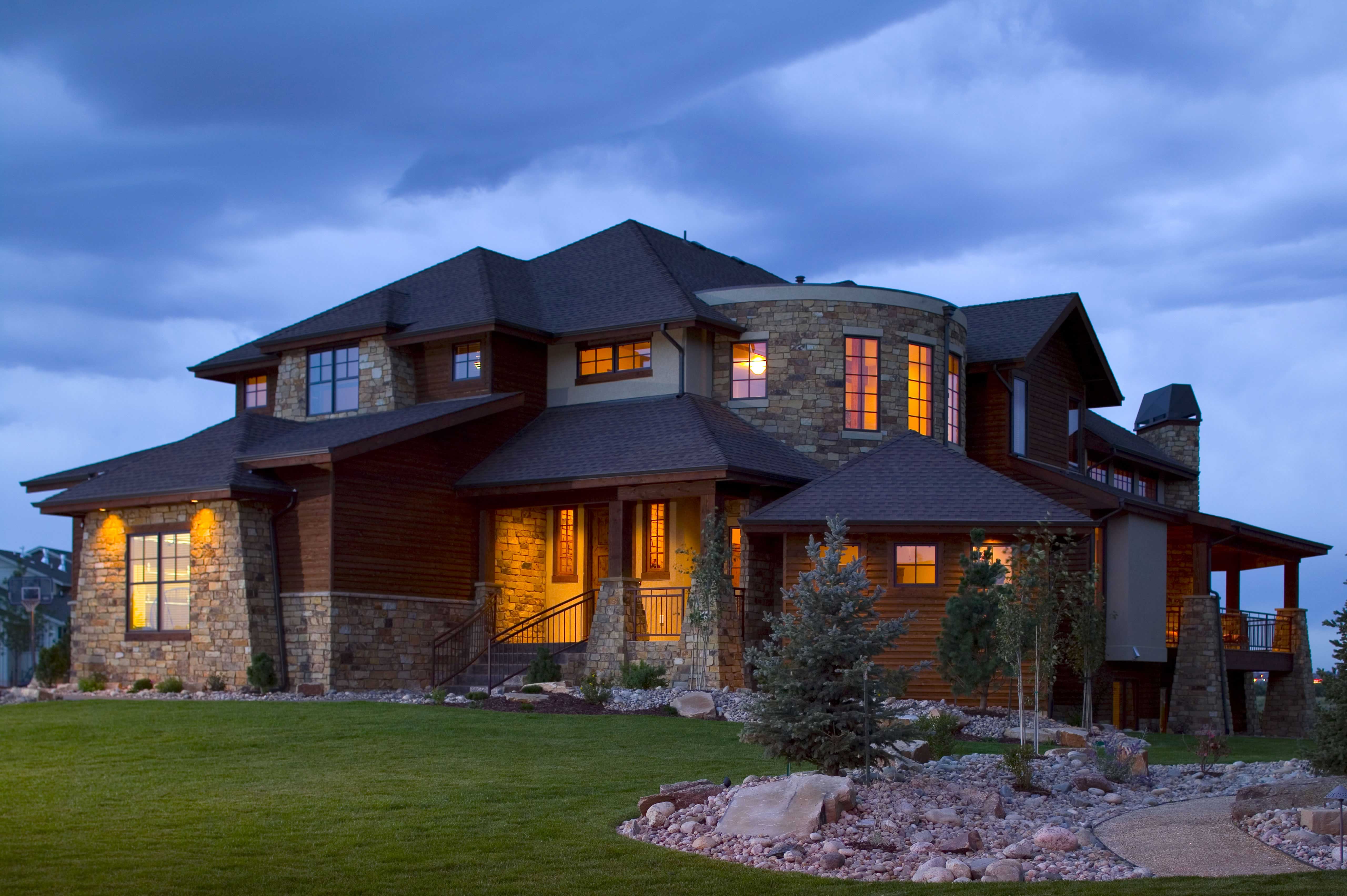 Front elevation of Rustic home (ThePlanCollection: House Plan #161-1028)