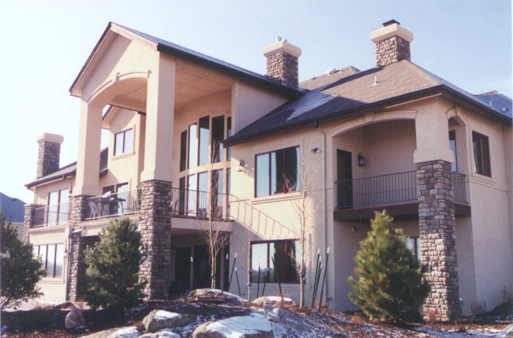 Home Plan Rear Elevation of this 5-Bedroom,6336 Sq Ft Plan -161-1039
