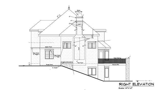 Home Plan Right Elevation of this 5-Bedroom,5613 Sq Ft Plan -161-1047
