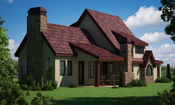 Home Plan Rear Elevation of this 2-Bedroom,1874 Sq Ft Plan -161-1050
