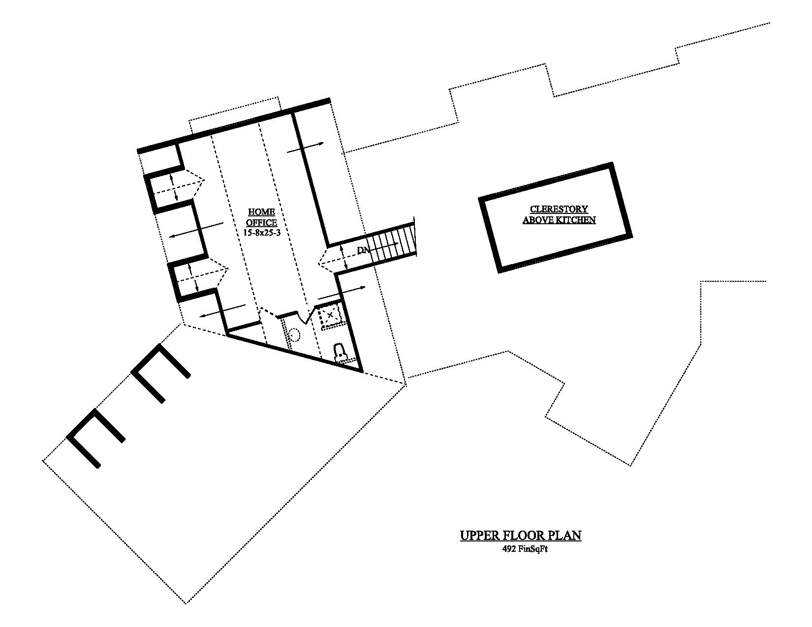 Floor Plan Second Story of Luxury Plan #161-1051