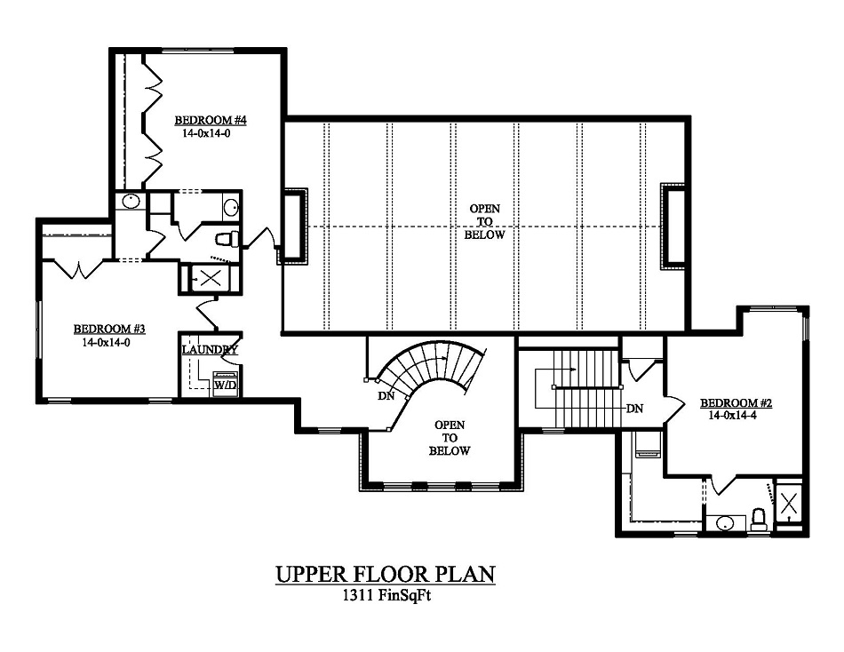 Floor Plan Second Story of Texas Style Plan #161-1053
