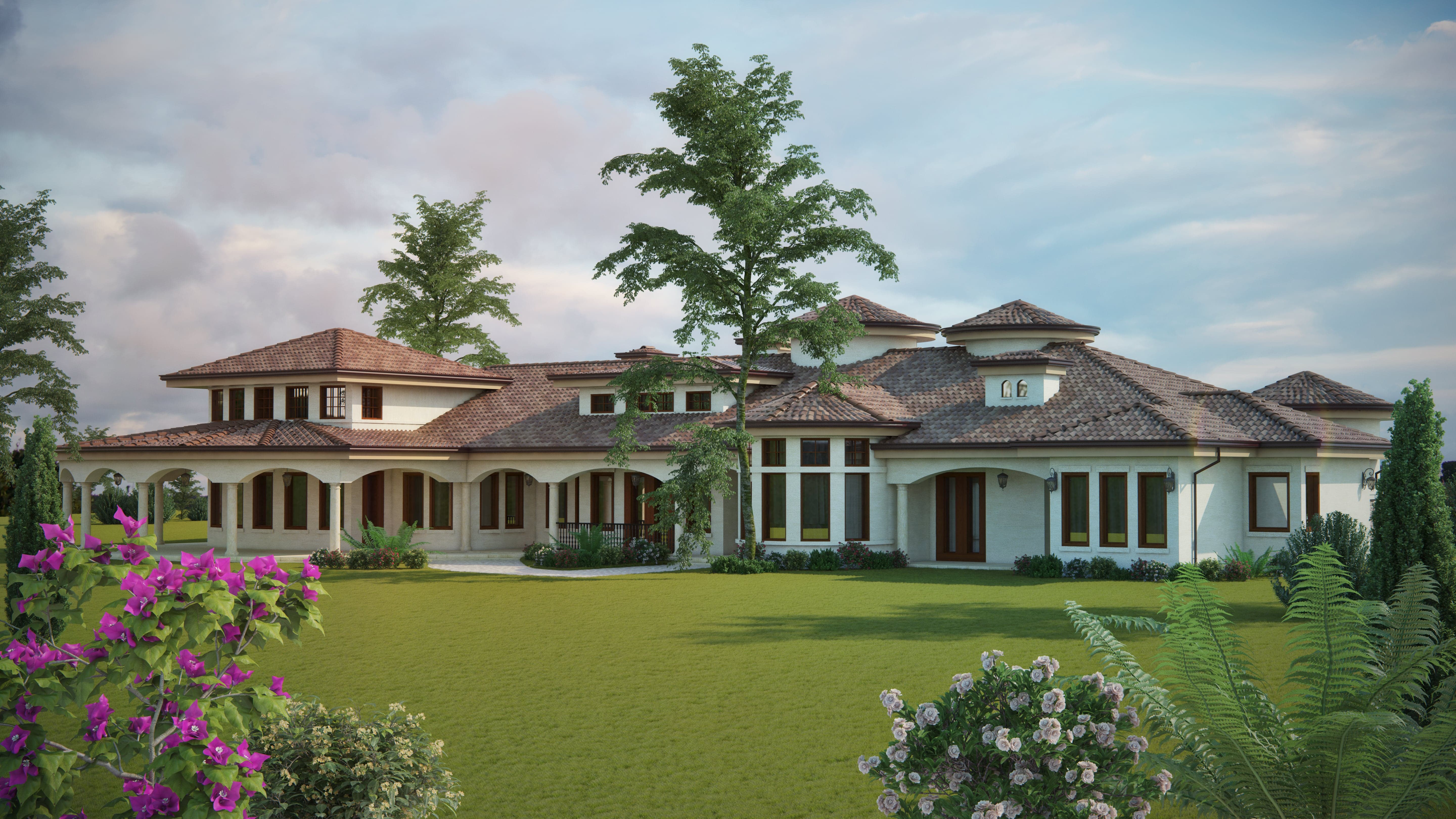 Rear View of this 4-Bedroom, 4660 Sq Ft Plan - 161-1069
