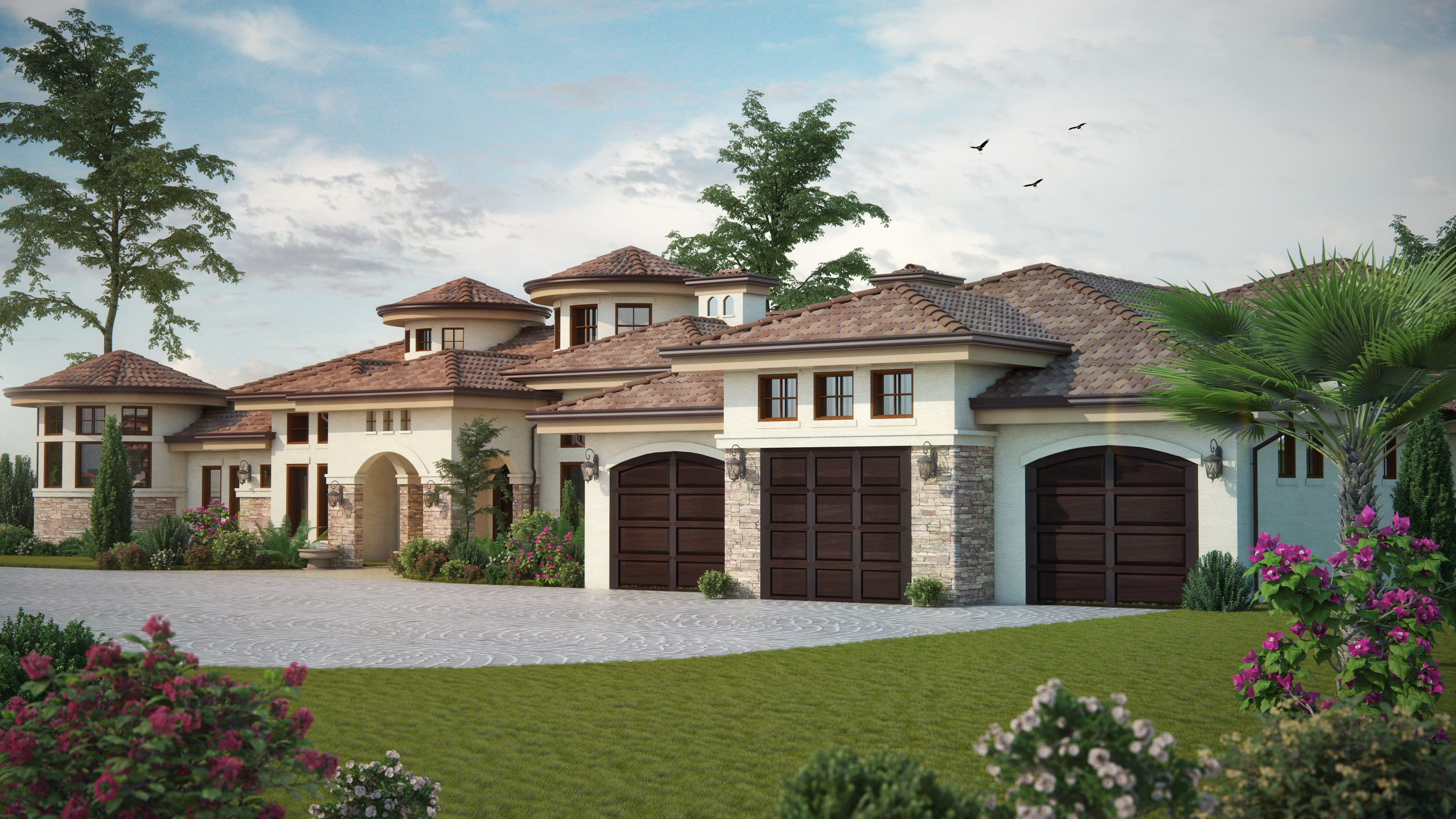 Right Side View of this 4-Bedroom, 4660 Sq Ft Plan - 161-1069