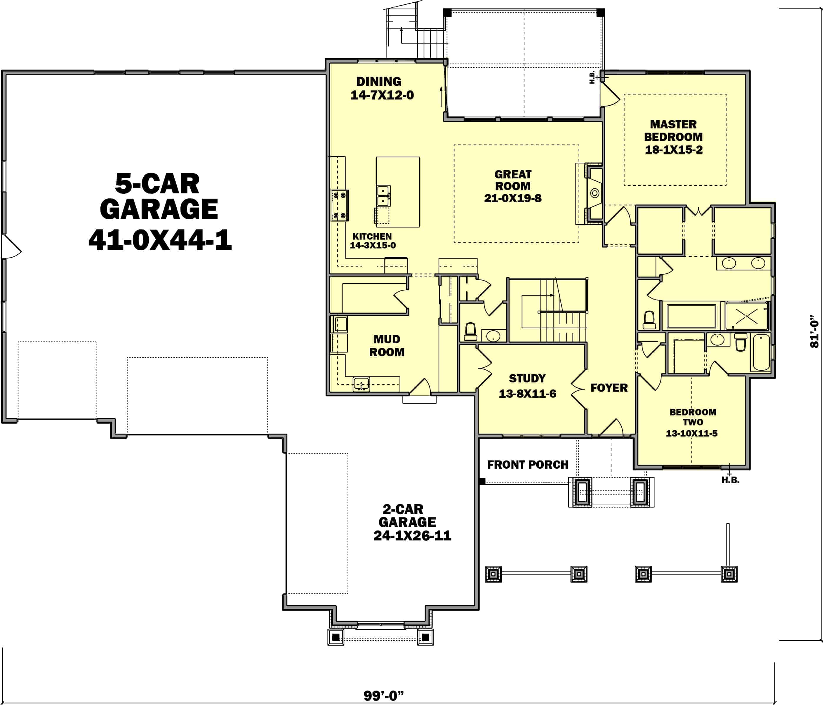 Main Level of Transitional Plan #161-1073