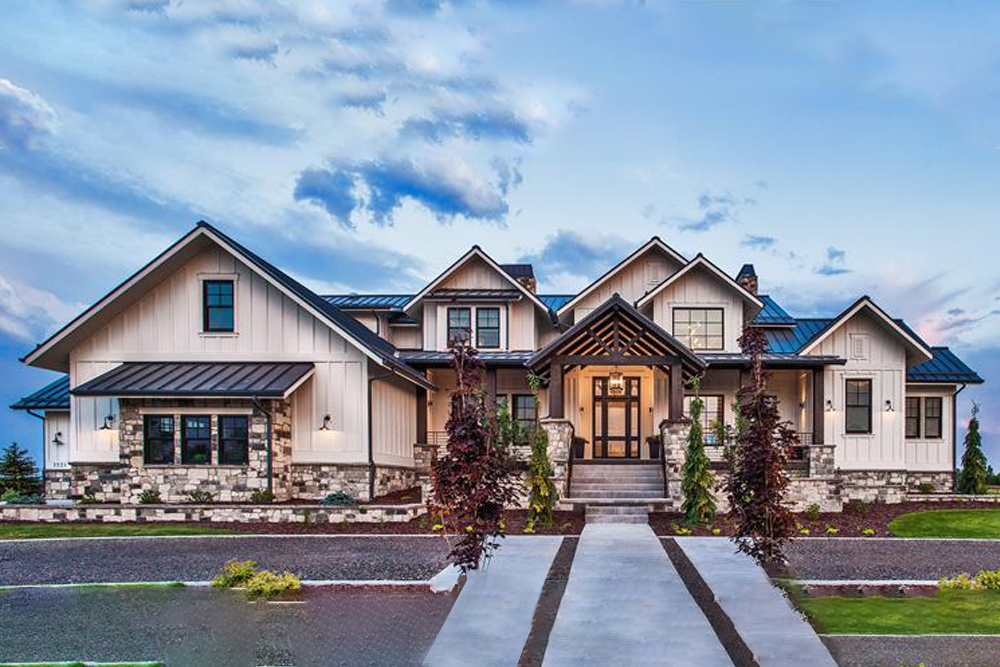 Luxury Craftsman style home plan (ThePlanCollection: House Plan #161-1075)