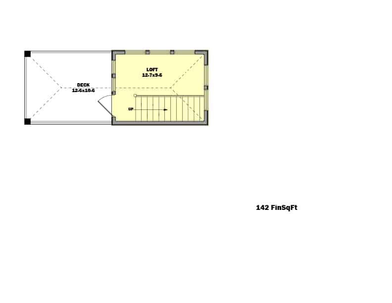 Loft of Craftsman Plan #161-1079