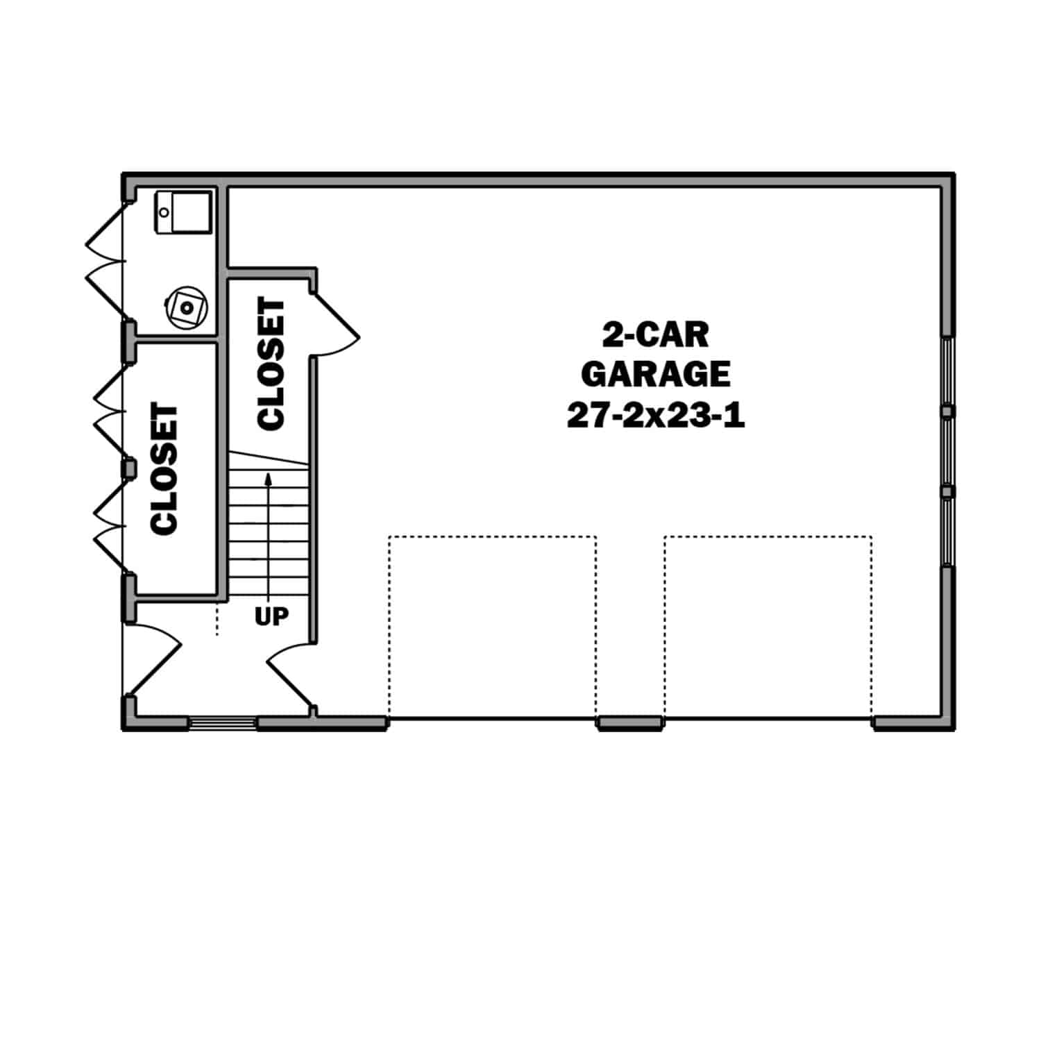 Floor Plan Garage of Craftsman Plan #161-1079