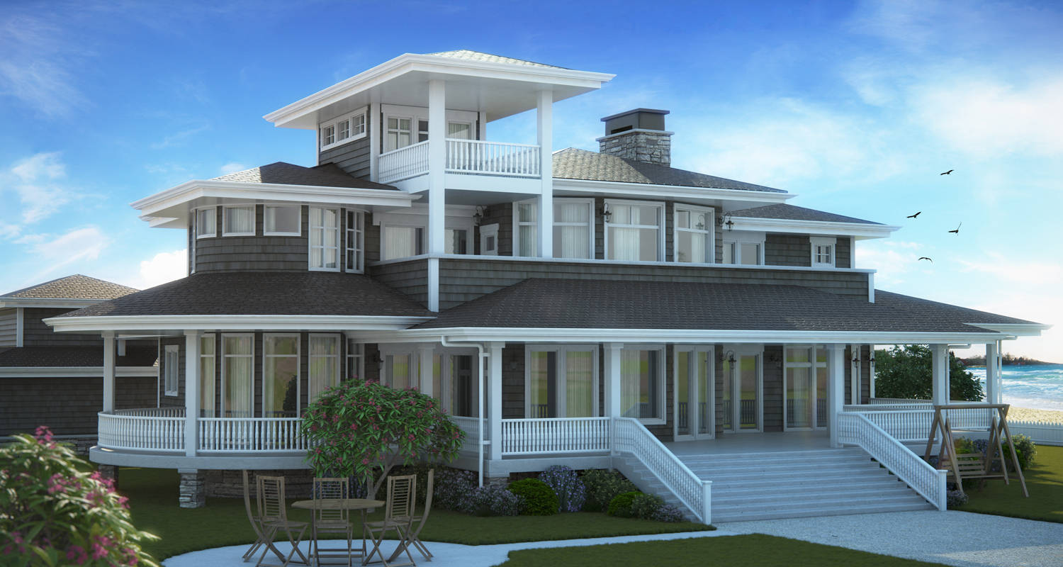 Left Side View of this 4-Bedroom, 4382 Sq Ft Plan - 161-1079