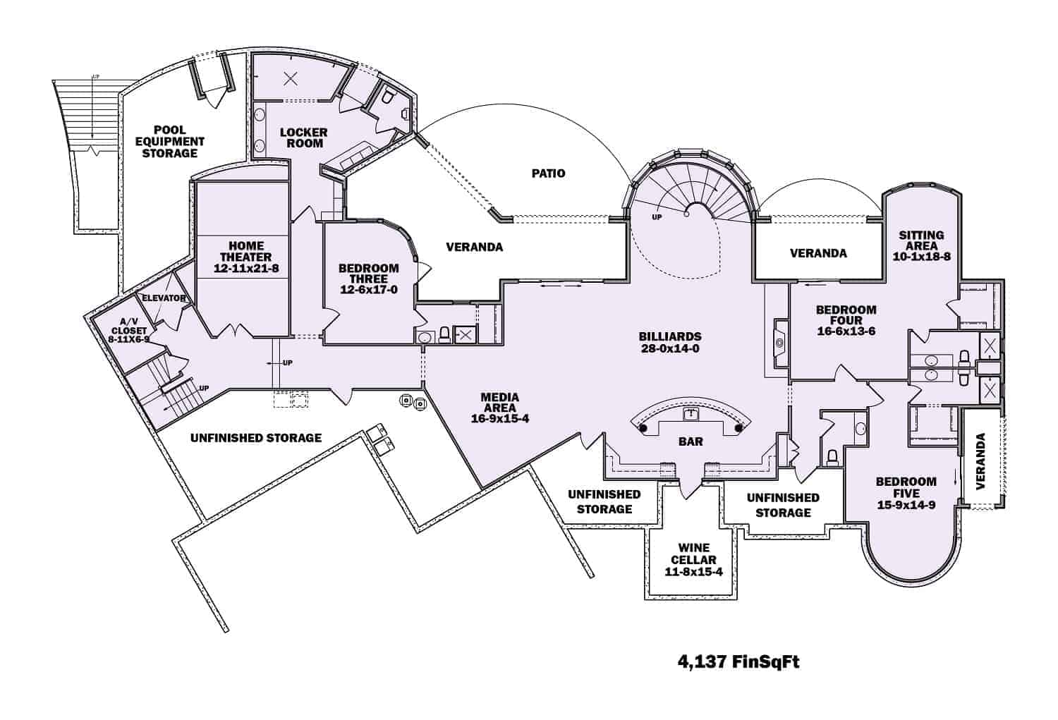 Basement of Tudor Plan #161-1082