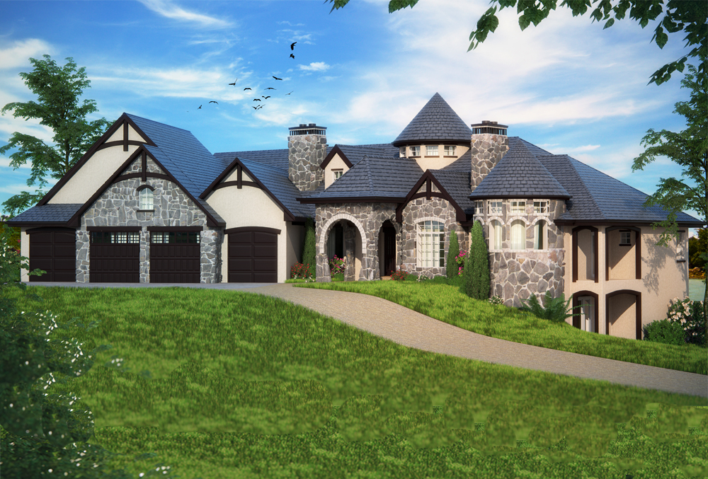 Tudor home (ThePlanCollection: Plan #161-1082)