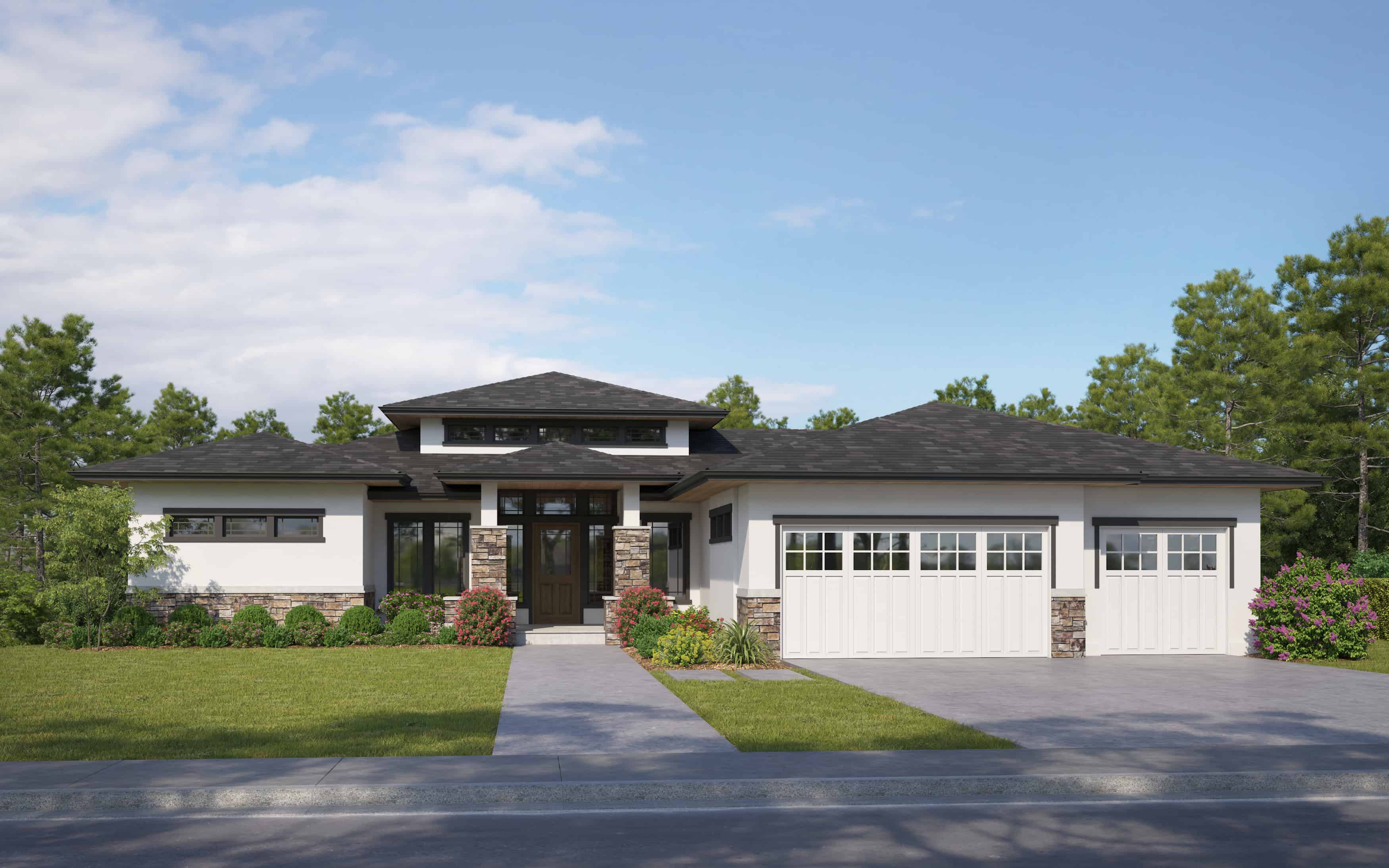 Front View of this 4-Bedroom, 2593 Sq Ft Plan - 161-1085