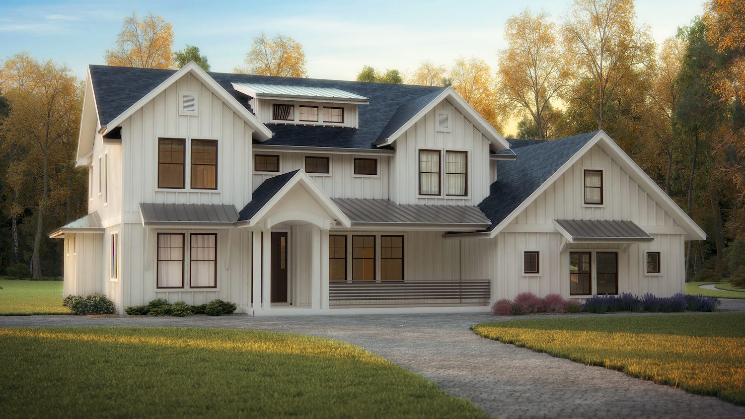 Front View of this 4-Bedroom, 3231 Sq Ft Plan - 161-1086