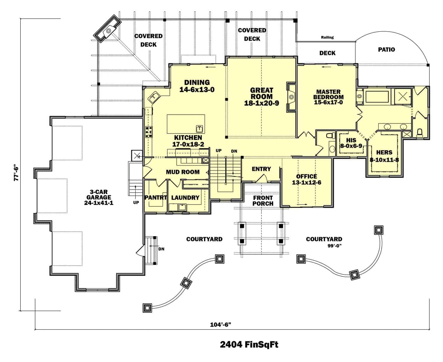Main Level of Country Plan #161-1095