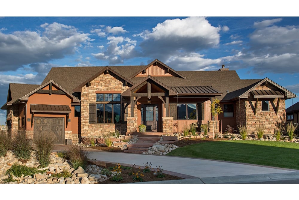 Home Plan Front Elevation of this 1-Bedroom,2815 Sq Ft Plan -161-1101