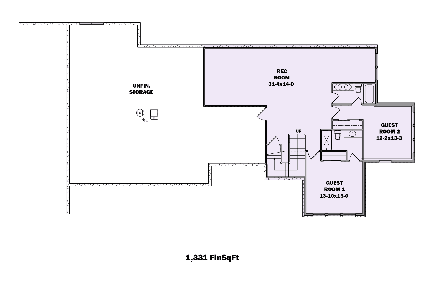 Upper Level of Ranch Plan #161-1104