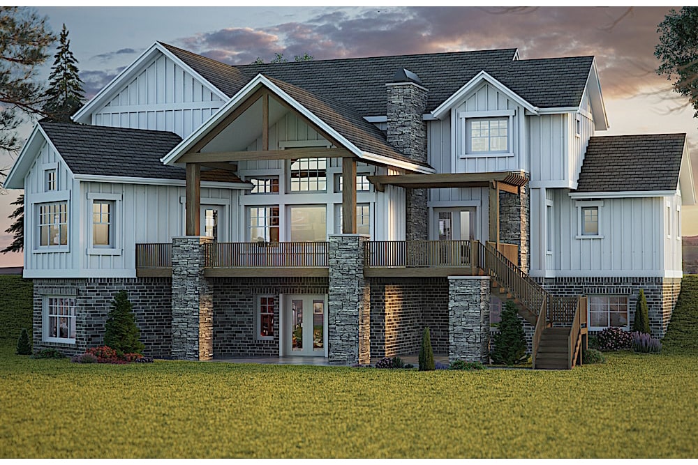 Rear View of this 4-Bedroom,4072 Sq Ft Plan -4072