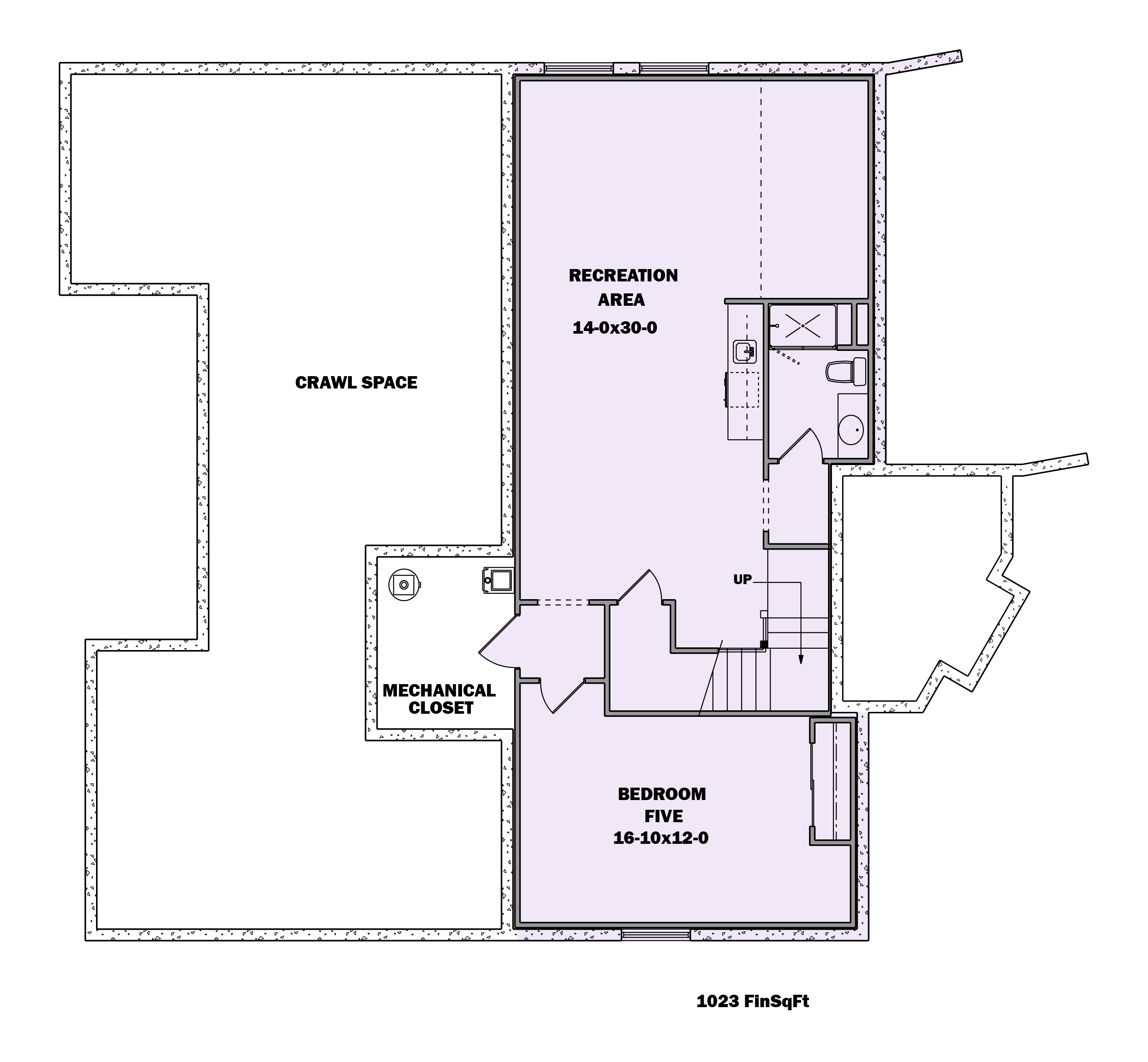 Floor Plan Basement of Farmhouse Plan #161-1109
