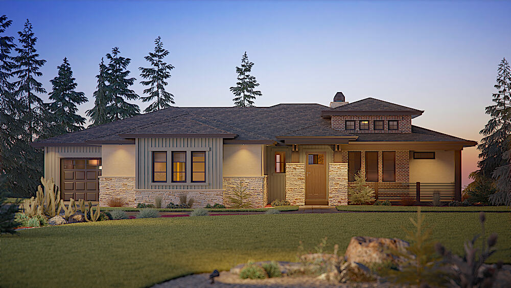 Home Plan Front Elevation of this 3-Bedroom,2492 Sq Ft Plan -161-1110