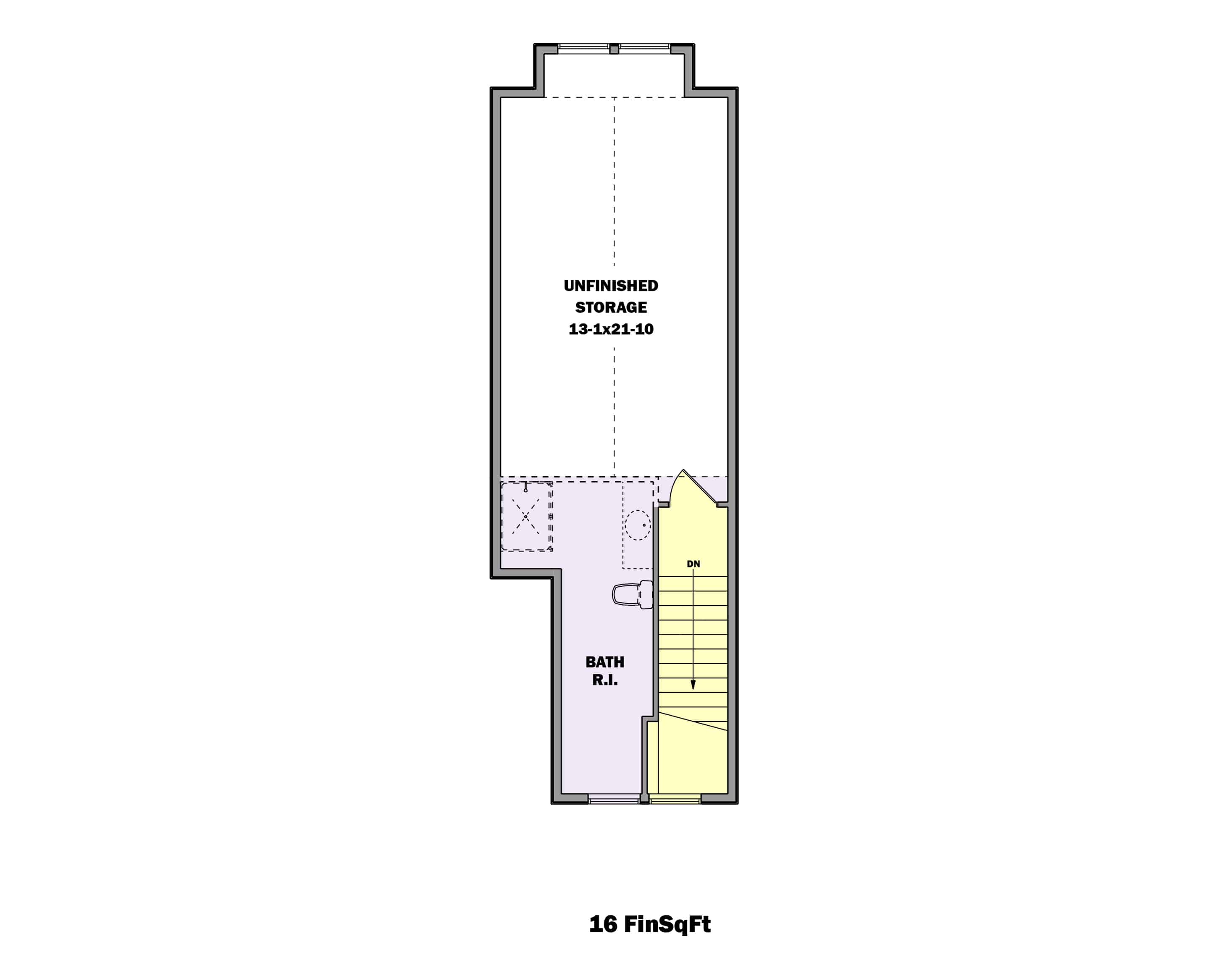 Floor Plan Upper Level of Craftsman Plan #161-1112
