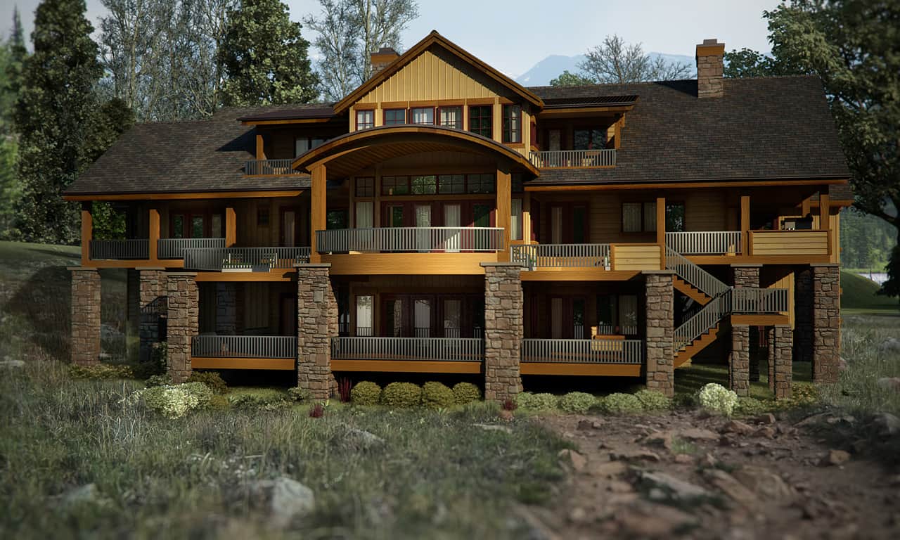 Rear View of this 3-Bedroom,5935 Sq Ft Plan -5935