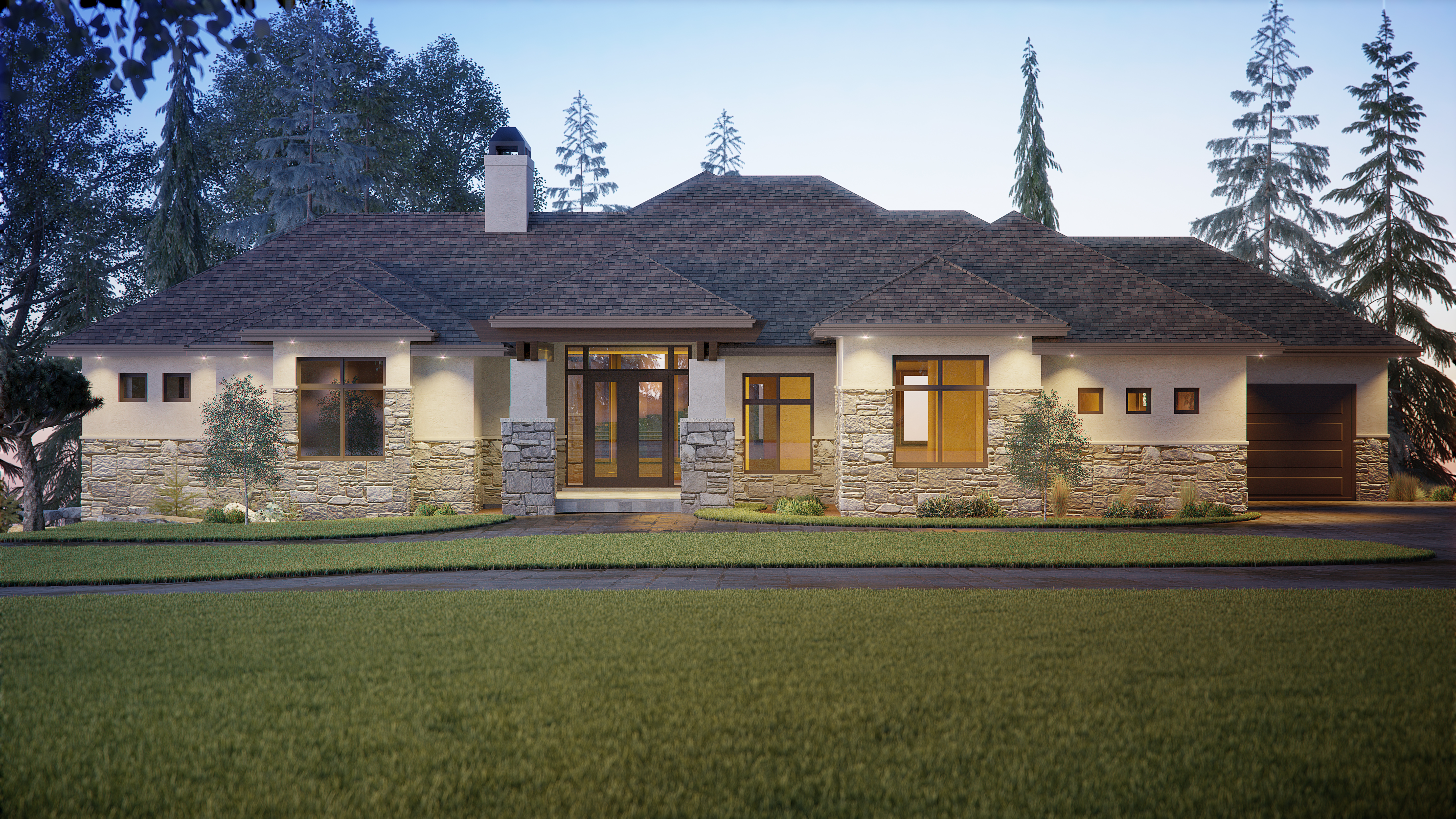 Ranch home (ThePlanCollection: Plan #161-1128)