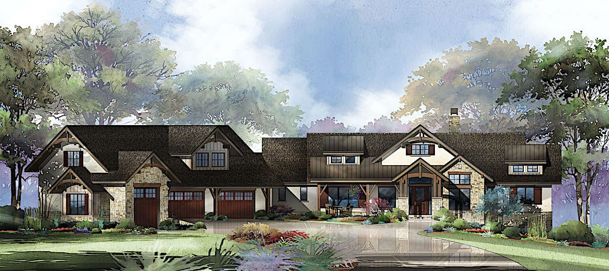 Ranch home (ThePlanCollection: Plan #161-1132)
